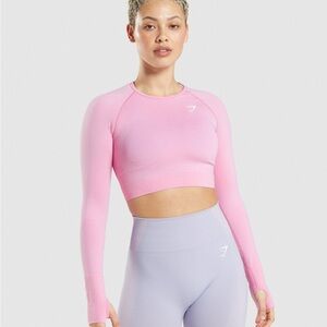 Gymshark Pink Long Sleeve Crop Top